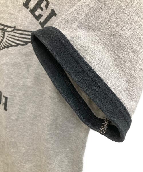 THE REAL McCOY'S（ザ・リアルマッコイズ）THE REAL McCOY'S (ザ・リアルマッコイズ) リンガーTシャツ グレー サイズ:36の古着・服飾アイテム