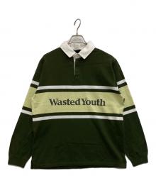 WASTED YOUTH（ウェイステッドユース）の古着「ラガーシャツ」｜グリーン