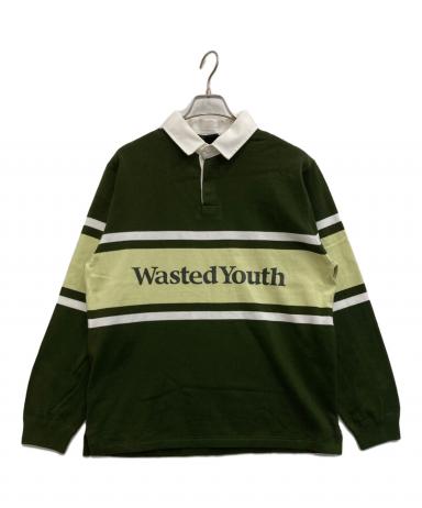 【激レア】ウェイステッド ユース ラガーシャツ サイズXL　 グリーン 中古・古着通販】Wasted Youth (ウェイステッドユース) ラガーシャツ