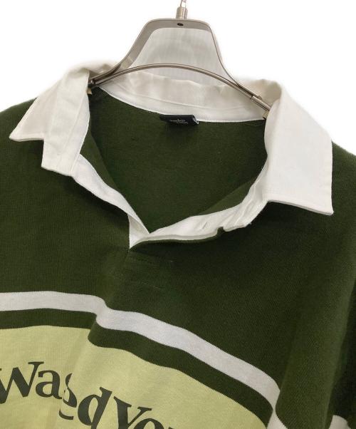 WASTED YOUTH（ウェイステッドユース）Wasted Youth (ウェイステッドユース) ラガーシャツ グリーン サイズ:Mの古着・服飾アイテム