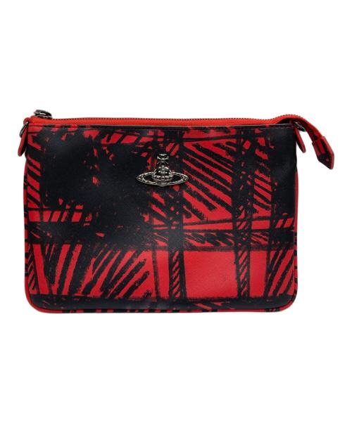 Vivienne Westwood ANGLOMANIA（ヴィヴィアンウエストウッドアングロマニア）Vivienne Westwood ANGLOMANIA (ヴィヴィアンウエストウッドアングロマニア) クラッチバッグ レッドの古着・服飾アイテム