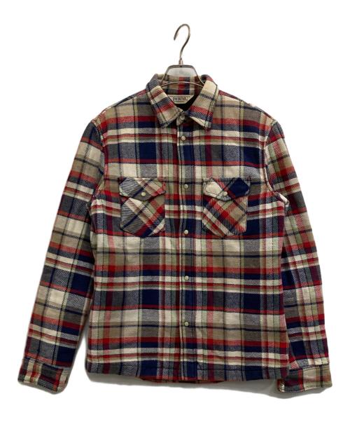 FIVE BROTHER（ファイブブラザー）FIVE BROTHER (ファイブブラザー) チェックシャツジャケット ネイビー サイズ:-の古着・服飾アイテム