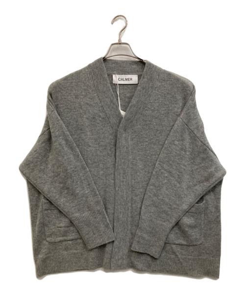 CALMER（カルメール）CALMER (カルメール) ウールカシミヤカーディガン グレー サイズ:FREE 未使用品の古着・服飾アイテム
