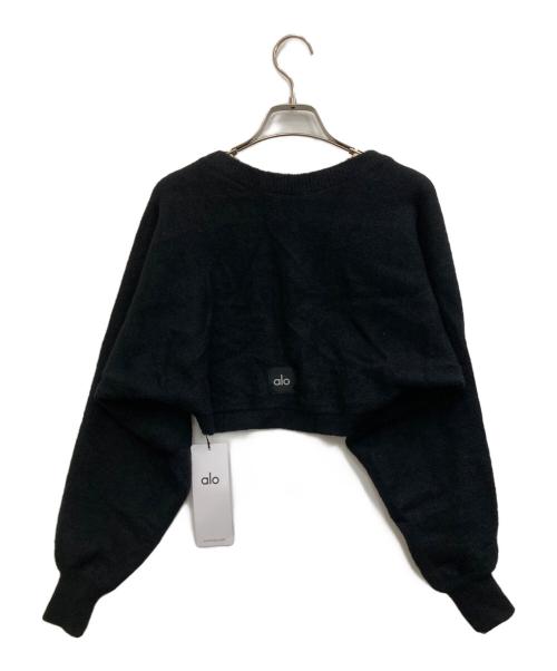 alo（アロ）alo (アロ) カーディガン ブラック サイズ:Freeの古着・服飾アイテム