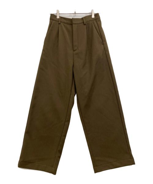 crewre（クルー）crewre (クルー) ワイドパンツ カーキ サイズ:2の古着・服飾アイテム
