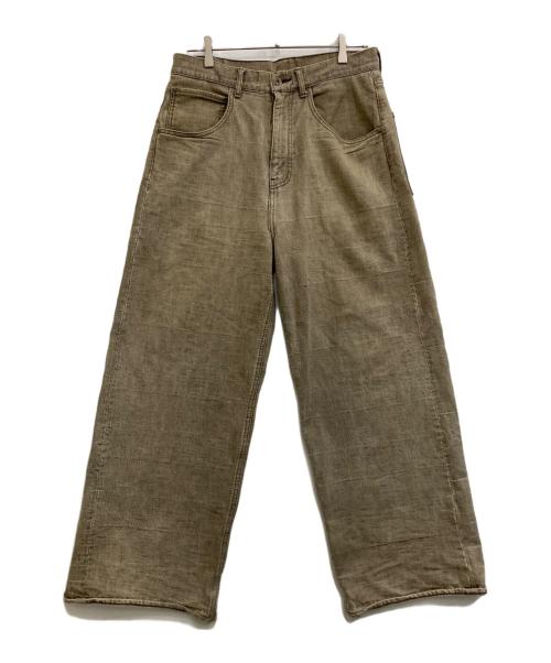 BEAMS（ビームス）BEAMS (ビームス) BUGGY SLAB DENIM PANTS ブラウン サイズ:Mの古着・服飾アイテム