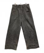 BEAMSビームス）の古着「BUGGY SLAB DENIM PANTS」｜ブラック