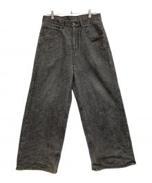 BEAMS（ビームス）の古着「BUGGY SLAB DENIM PANTS」｜ブラック