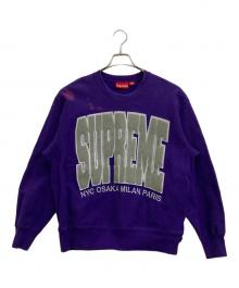 SUPREME（シュプリーム）の古着「Cities Arc Crewneck Sweatshirt」｜パープル