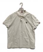 MONCLERモンクレール）の古着「MAGLIA POLO MANICA CORTA」｜ホワイト