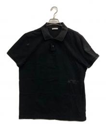 MONCLER（モンクレール）の古着「MAGLIA POLO MANICA CORTA」｜ブラック