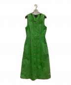 stussyステューシー）の古着「ノースリーブデニムワンピース」｜グリーン