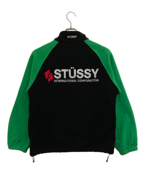 stussy（ステューシー）stussy (ステューシー) フリースジャケット グリーン×ブラック サイズ:Sの古着・服飾アイテム