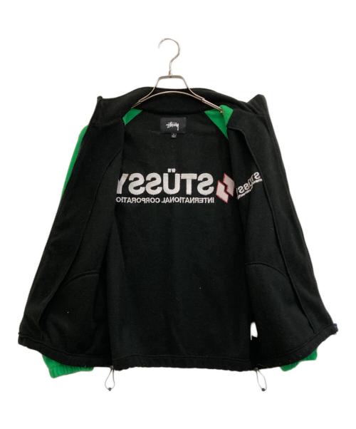 stussy（ステューシー）stussy (ステューシー) フリースジャケット グリーン×ブラック サイズ:Sの古着・服飾アイテム