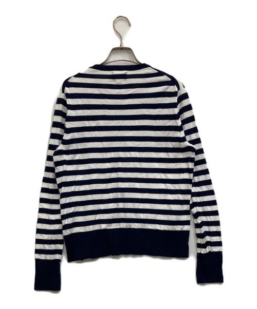 POLO RALPH LAUREN（ポロ・ラルフローレン）POLO RALPH LAUREN (ポロ・ラルフローレン) ボーダーカーディガン ホワイト×ネイビー サイズ:Mの古着・服飾アイテム