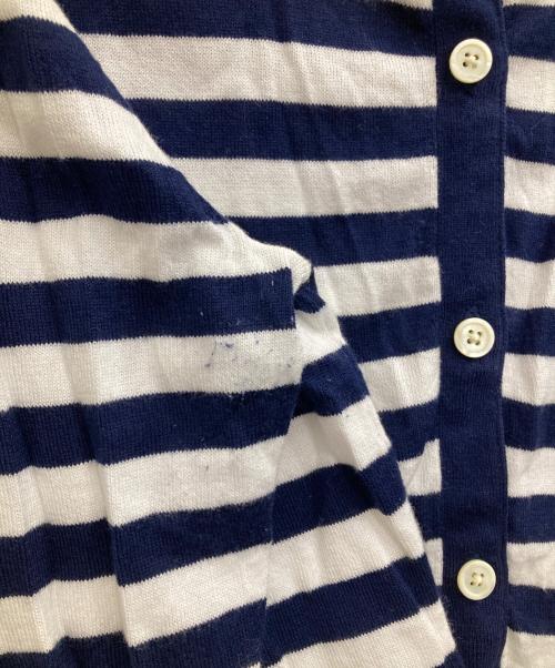 POLO RALPH LAUREN（ポロ・ラルフローレン）POLO RALPH LAUREN (ポロ・ラルフローレン) ボーダーカーディガン ホワイト×ネイビー サイズ:Mの古着・服飾アイテム