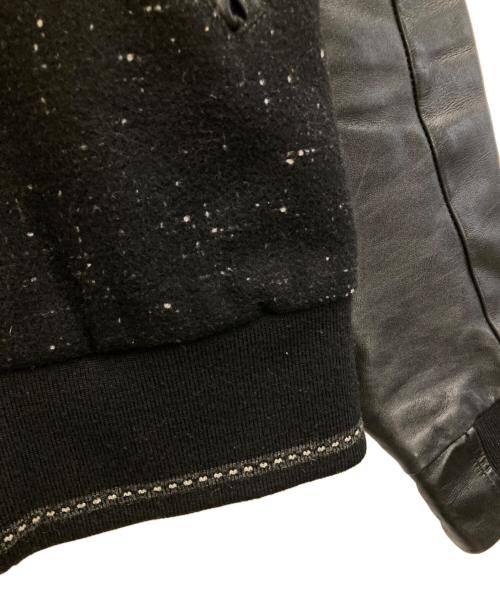 LAD MUSICIAN（ラッドミュージシャン）LAD MUSICIAN (ラッドミュージシャン) レザー切替スタジャン ブラック サイズ:-の古着・服飾アイテム