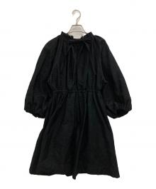 Mila Owen（ミラオーウェン）の古着「ボリュームスリーブチュニック」｜ブラック