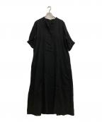 JOURNAL STANDARD L’essageジャーナルスタンダードレサージュ）の古着「フレンチリネンスキッパーワンピース」｜ブラック