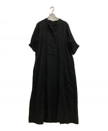 JOURNAL STANDARD L’essage（ジャーナルスタンダードレサージュ）の古着「フレンチリネンスキッパーワンピース」｜ブラック