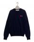 PLAY COMME des GARCONS（プレイコムデギャルソン）の古着「Vネックニット」｜ネイビー