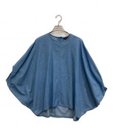 mizuiro-ind（ミズイロインド）の古着「コットンデニムブラウス」｜スカイブルー