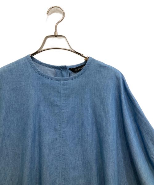 mizuiro-ind（ミズイロインド）mizuiro-ind (ミズイロインド) コットンデニムブラウス スカイブルー サイズ:FREEの古着・服飾アイテム