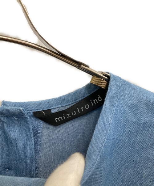 mizuiro-ind（ミズイロインド）mizuiro-ind (ミズイロインド) コットンデニムブラウス スカイブルー サイズ:FREEの古着・服飾アイテム