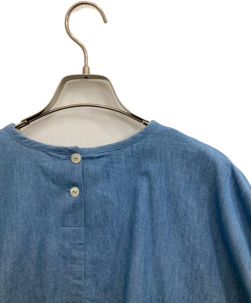 mizuiro-ind（ミズイロインド）mizuiro-ind (ミズイロインド) コットンデニムブラウス スカイブルー サイズ:FREEの古着・服飾アイテム