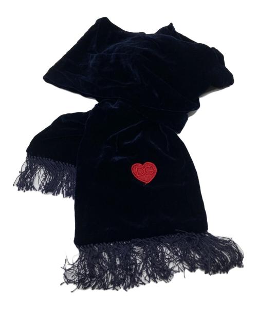 DOLCE & GABBANA（ドルチェ＆ガッバーナ）DOLCE & GABBANA (ドルチェ＆ガッバーナ) マフラー ネイビーの古着・服飾アイテム