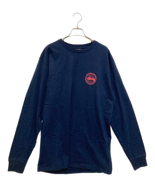 stussy（ステューシー）stussy (ステューシー) ロゴカットソー ネイビー サイズ:Lの古着・服飾アイテム