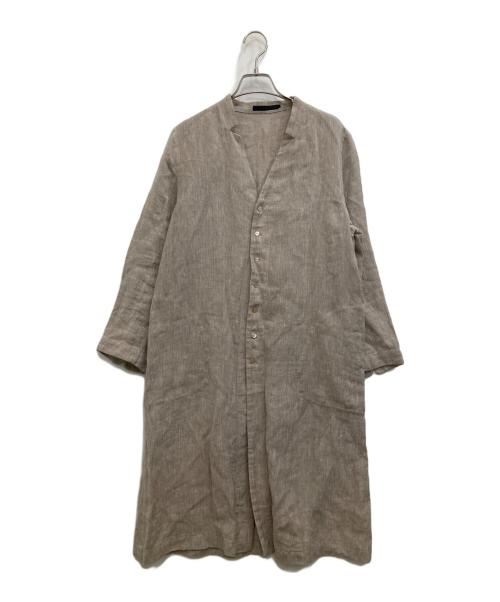 Pal'las Palace（パラスパレス）PAL'LAS PALACE (パラスパレス) リネンシャツワンピース ベージュの古着・服飾アイテム