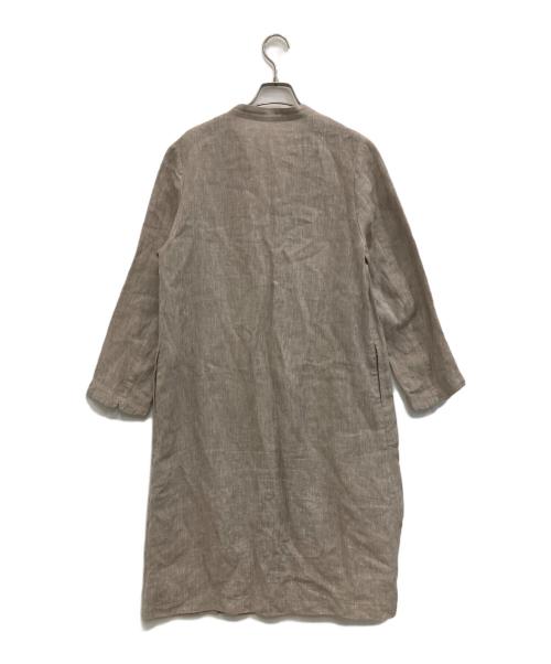 Pal'las Palace（パラスパレス）PAL'LAS PALACE (パラスパレス) リネンシャツワンピース ベージュの古着・服飾アイテム