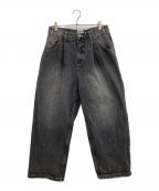 90909090）の古着「King Logo Vintage Like Denim」｜ブラック