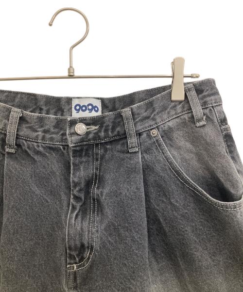 9090（9090）9090 (9090) King Logo Vintage Like Denim ブラック サイズ:Lの古着・服飾アイテム