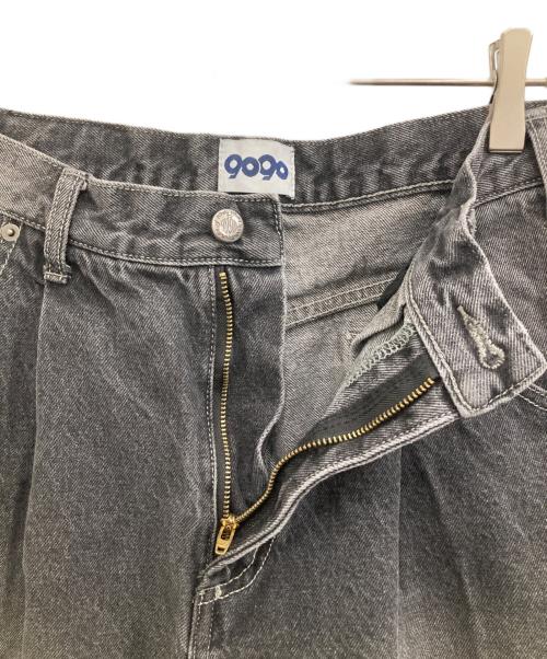 9090（9090）9090 (9090) King Logo Vintage Like Denim ブラック サイズ:Lの古着・服飾アイテム