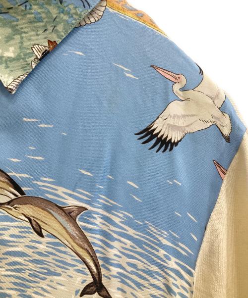 HERMES（エルメス）HERMES (エルメス) コットンカシミヤポロシャツ スカイブルー サイズ:Mの古着・服飾アイテム