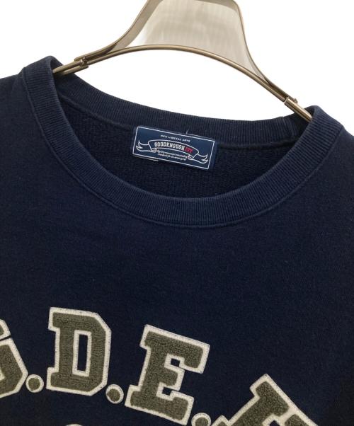GOODENOUGH IVY（グッドイナフ アイビー）GOODENOUGH IVY (グッドイナフ アイビー) ワッペンロゴスウェット ネイビー サイズ:Lの古着・服飾アイテム