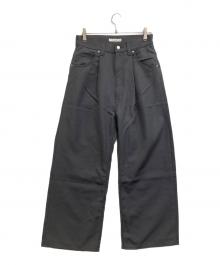 jieda（ジエダ）の古着「WIDE ONE TUCK STRAIGHT PANTS」｜グレー