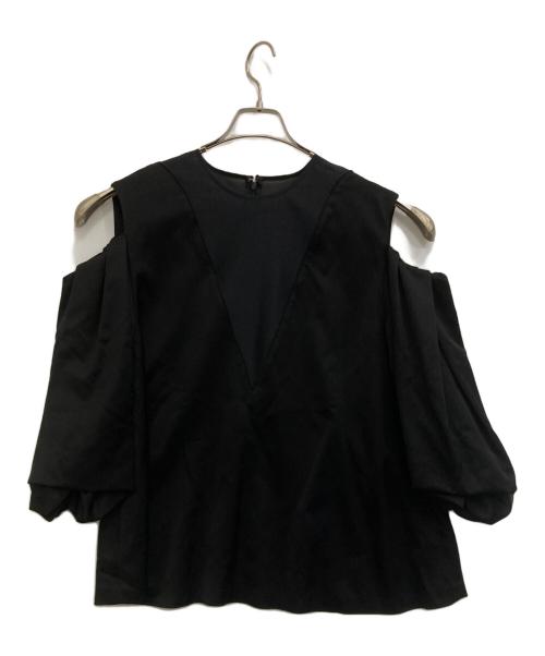 ADORE（アドーア）ADORE (アドーア) ハイツイストウールサテンブラウス ブラック サイズ:38の古着・服飾アイテム