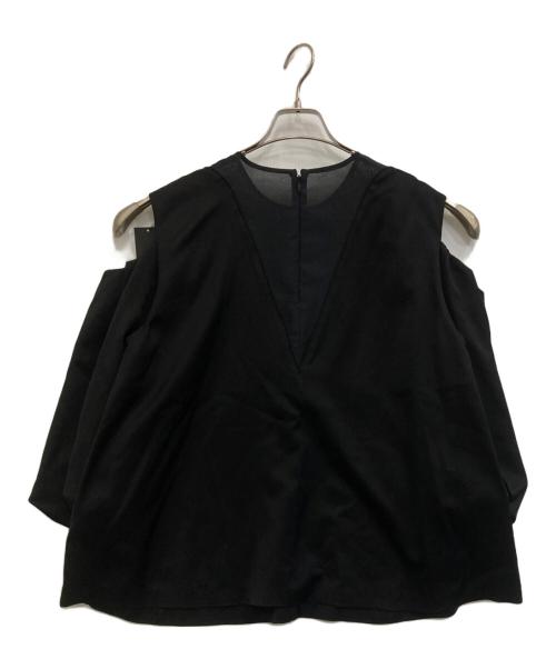 ADORE（アドーア）ADORE (アドーア) ハイツイストウールサテンブラウス ブラック サイズ:38の古着・服飾アイテム