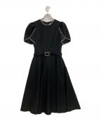 nissaニッサ）の古着「パールワンピース」｜ブラック