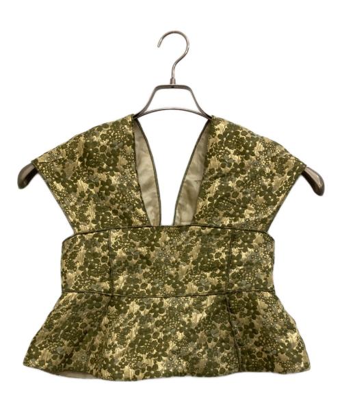 BLAMINK（ブラミンク）BLAMINK (ブラミンク) フラワージャガードビスチェ イエロー サイズ:36の古着・服飾アイテム