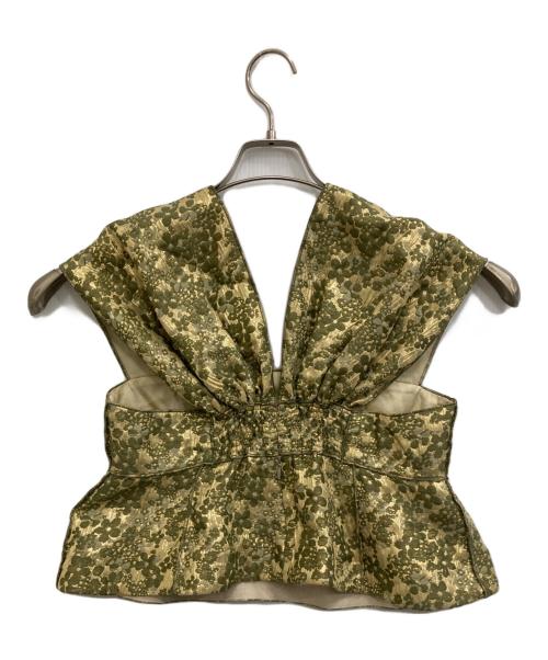 BLAMINK（ブラミンク）BLAMINK (ブラミンク) フラワージャガードビスチェ イエロー サイズ:36の古着・服飾アイテム
