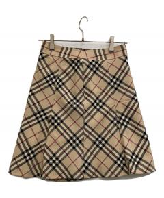 中古・古着通販】BURBERRY (バーバリー) チェックスカート グレー