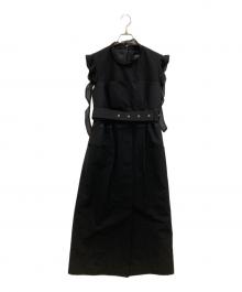 sacai（サカイ）の古着「22AW Sutiting Mix Dress」｜ブラック