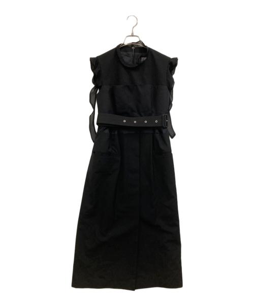 sacai（サカイ）sacai (サカイ) 22AW Sutiting Mix Dress ブラック サイズ:1の古着・服飾アイテム