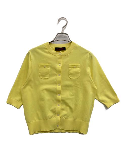 CABAN（キャバン）CABaN (キャバン) ファインポリエステル ハーフスリーブポケットカーディガン イエロー サイズ:Sの古着・服飾アイテム