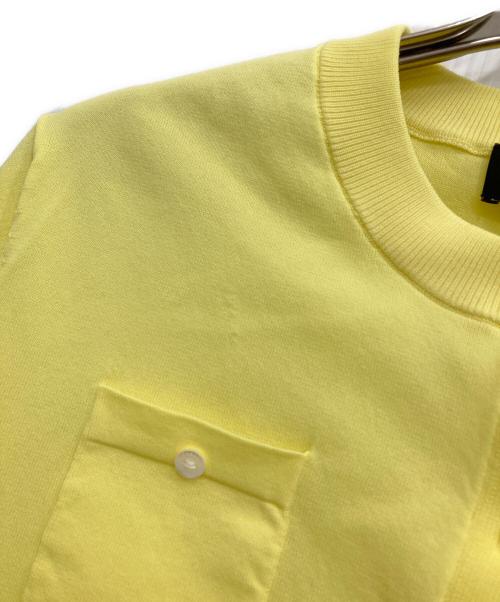 CABAN（キャバン）CABaN (キャバン) ファインポリエステル ハーフスリーブポケットカーディガン イエロー サイズ:Sの古着・服飾アイテム