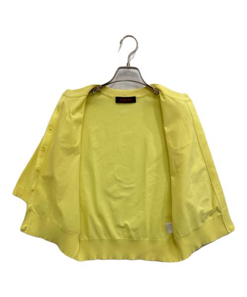 CABAN（キャバン）CABaN (キャバン) ファインポリエステル ハーフスリーブポケットカーディガン イエロー サイズ:Sの古着・服飾アイテム